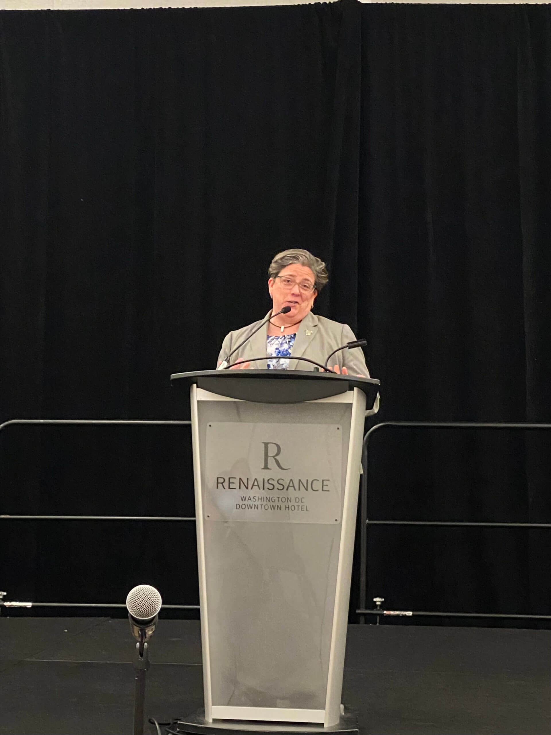 Woman speaks at Renaissance Hotel in Downtown Washington, D.C.