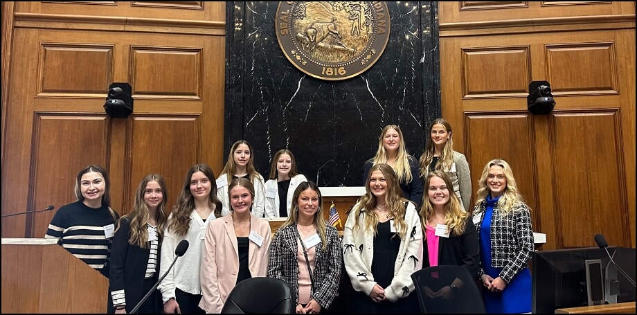 Members of the Lugar Series Next Generation Program at the Indiana Statehouse